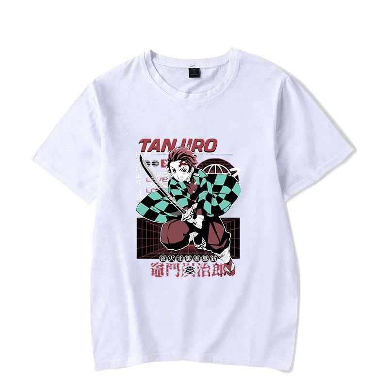 New Aniem T Shirt Kamado Tanjirou Print T-shirt Unisex Summer Casual O-neck Lady Female Clothing Short Sleeve Tees