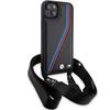 Bmw Bmhcp15S23Psvtk Iphone 15 / 14 / 13 Czarny/Black Hardcase M Edition Carbon Tricolor Lines & Strap