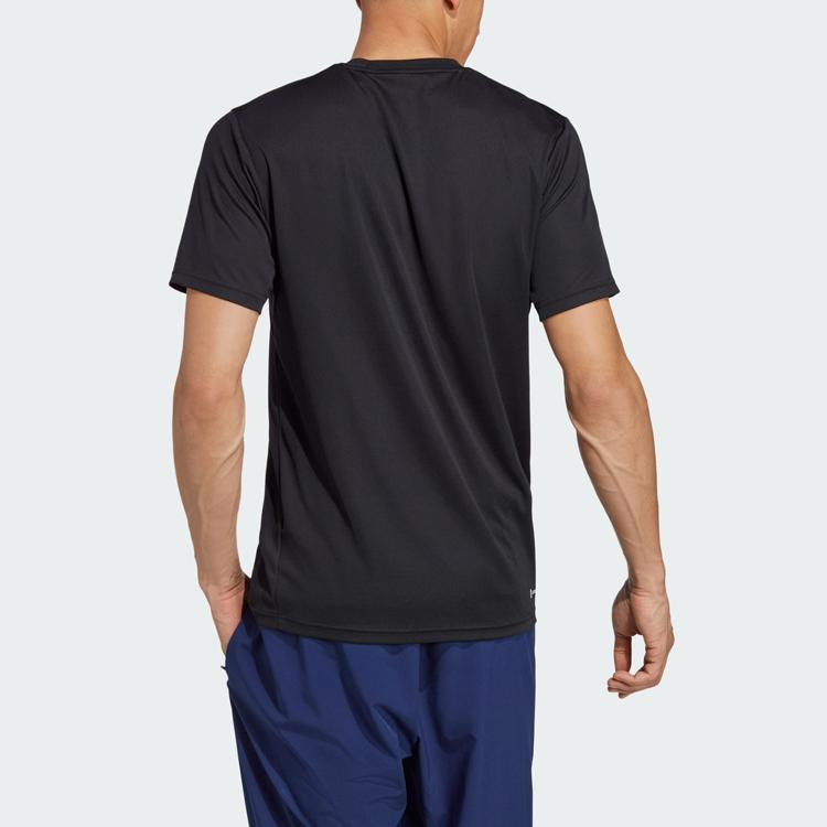 New Adidas ESSENTIALS T Shirt Men's Black IC7428