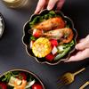 Japanese Fruit Bowl Salad Bowl Ceramic Rice Bowl Flower-Shaped Small Soup Bowl Buffet Restaurant Cooking Dishes Tableware