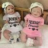 Realistic 22'' Reborn Sleeping Twins Dolls With Hand Rooted Mohair Eyelashes