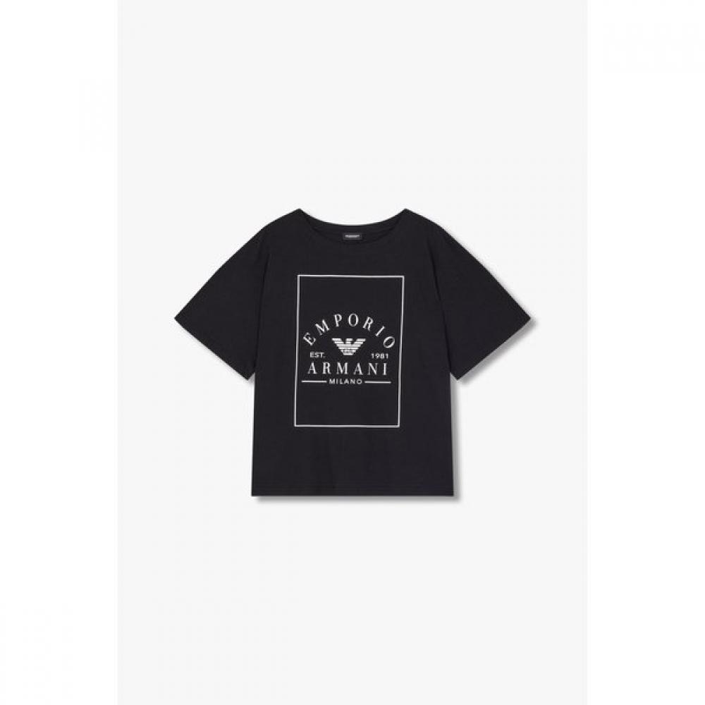 Emporio Armani Women S RecTangle Logo Lounge T ShirT  0825134505 S(90)