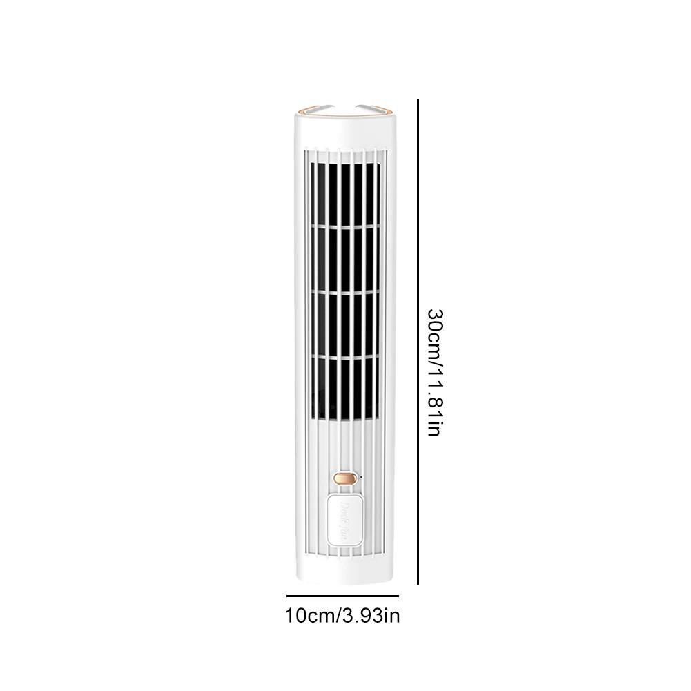

Portable Bladeless Electric Fan with Vertical Horizontal Airflow Rechargeable USB Tower Fan 3 Speed Quiet Household Cooling Fan