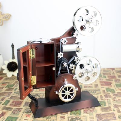 1Pc Staff Dormitory Bedroom Office Decoration Projector Retro Music Box Student Gift Music Box