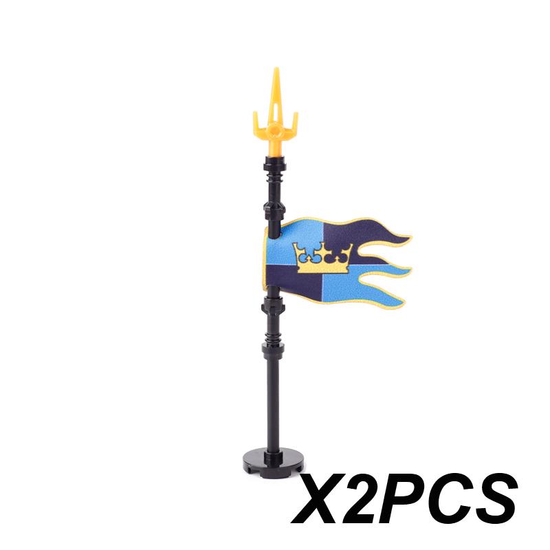 Middle Ages Empire Flag Pole Building Blocks Military Castle Lion Teutonic Knight Soldier Figures Roman Warrior Sheild Brick Toy