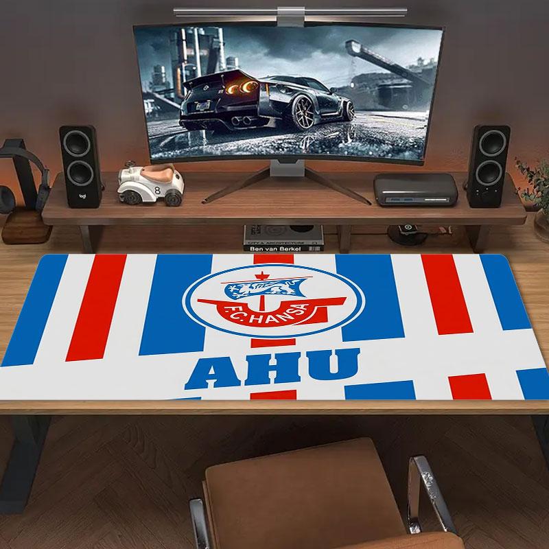 F.C. Hansa Rostock Large Size Mouse Pad Large Gaming Table Cushion Non-slip Laptop Tablet Big Mousepad XXL Mat Mini PC Playmat With Lock Edge
