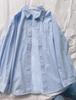 Women's Simple Sweet Pure Cotton Long Sleeve Shirt for Spring, Autumn & Winter