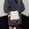 Spring and Summer New Fashion Classic Diamond Chain Bag High-end Shoulder Backpack Portable Messenger Bucket Bag