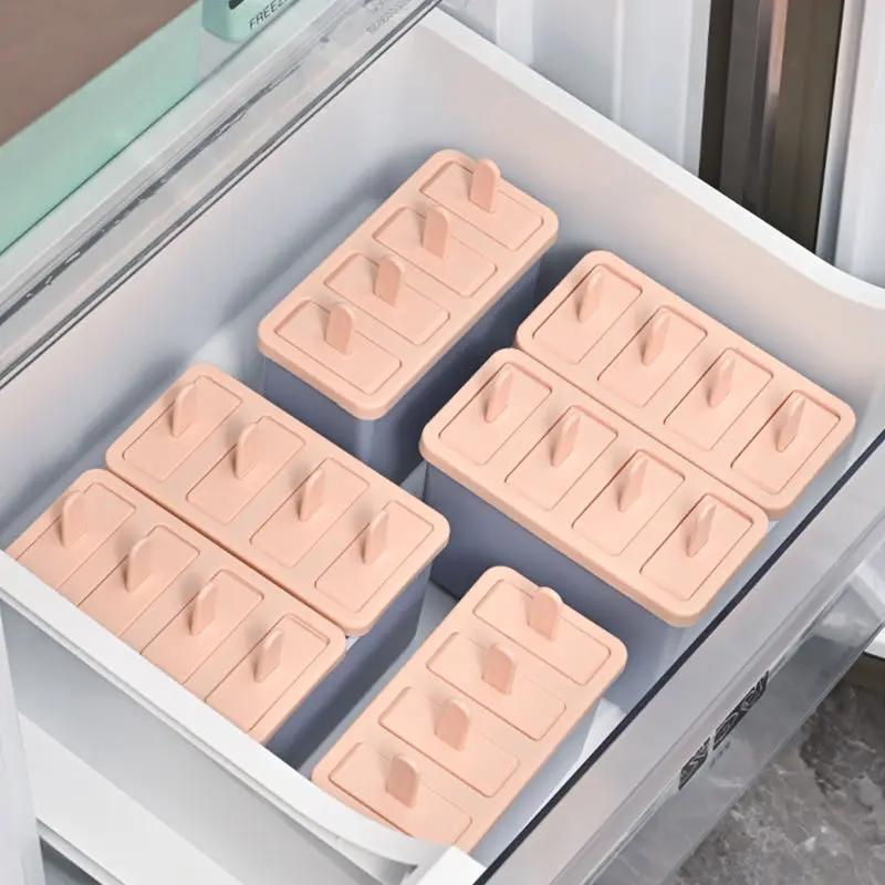 DIY Popsicle/Sorbet Mold Food Grade Household Popsicle Making Frozen Ice Box Abrasive Tools with Lid Homemade Ice Cream Artifact