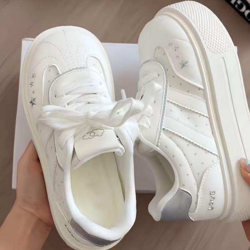 Milk White Platform White Shoes Women's with Skirt 2026 Shoes Summer Casual Board Shoes Bread Shoes