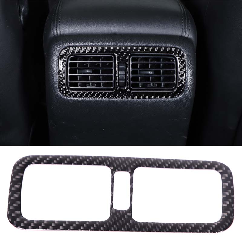 For 2007-2013 Infiniti G25 G35 G37 Soft Carbon Fiber Central Control Gear Shift Air Outlet Frame Panel Sticker Car Accessories