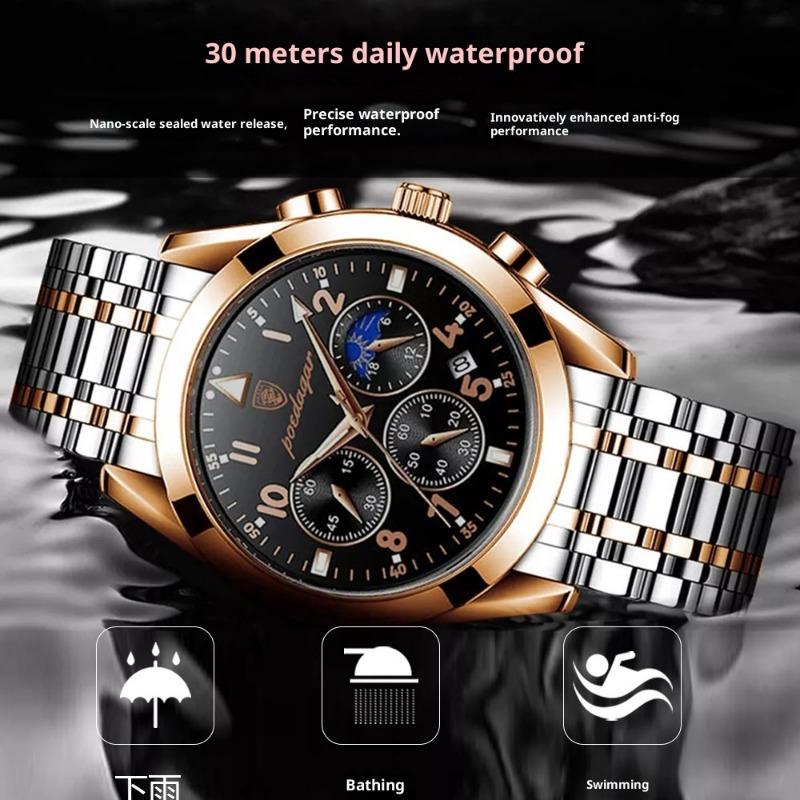 Top Brand New Multi-function Men's Watch Waterproof Luminous Fashion Quartz Wrist Watch