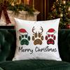 Christmas Cute Cartoon Pillow Covers Pattern Cushion Cover Suitable for Sofa Bedroom Car Pillow Cover