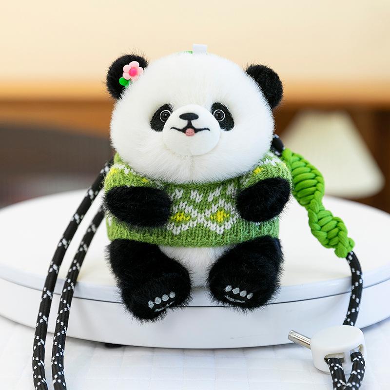 

Yirongfang Dressing Panda Мобильный телефон Клип Кукла Плюшевая кукла Мультфильм Милая Панда Креативный Мобильный телефон Подвесное украшение 14cm