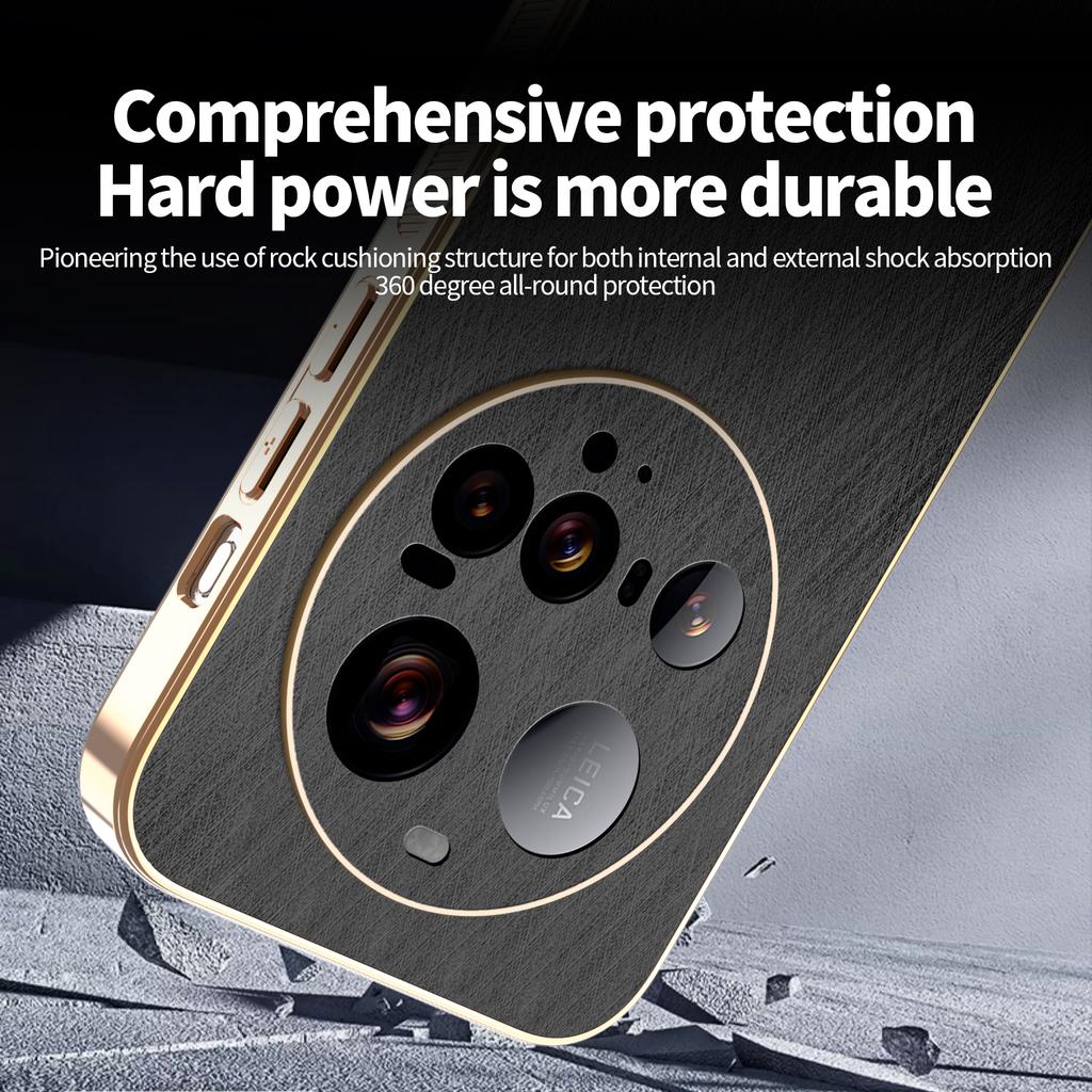 KADEM For Xiaomi 15 Ultra Case Electroplating Silk Texture PU+TPU Phone Back Cover