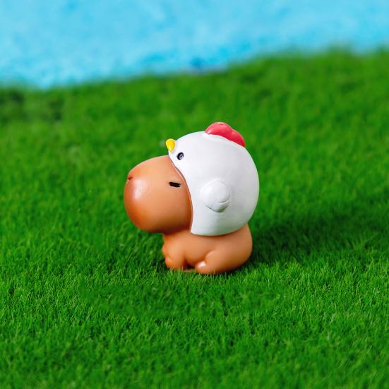 thumbnail image 2 of 10pcs Mini Resin Capybara Figures - Tiny Animal Figurines For Bonsai, Fairy Gardens & Dollhouses 2 of 11