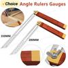 Wooden Marking Angle Rulers Gauges Tri Square Sliding T-Bevel with Wooden Handle Level Measuring Tools Rotatable Engineer Ruler