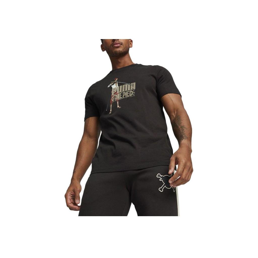 Puma X One Piece Graphic Short Sleeve T-Shirt Unisex Tops Black 624665-01