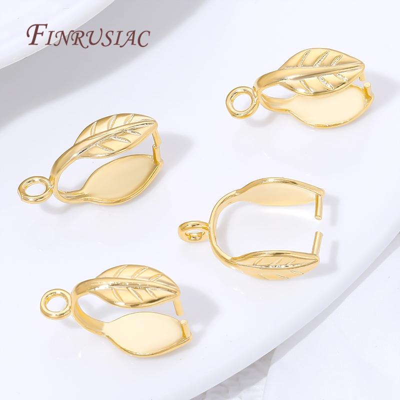 18K Gold Plated Pendants Pinch Clip Bail Clasp,Pendant Bail Connnector For Jewelry Making Supplies,DIY Necklace Accessorie