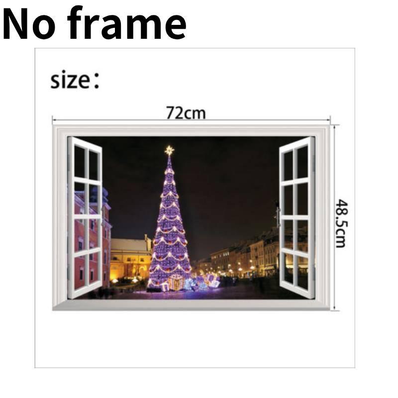 Schöner wasserdichter PVC-Wandaufkleber in Fensteroptik für Wohnzimmer und Schlafzimmer