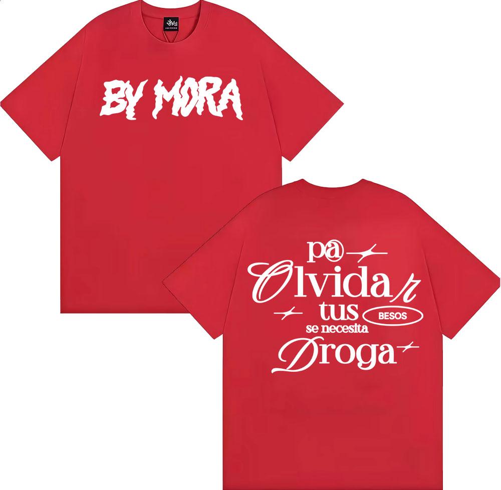 

Rapper MORA DROGA Letters Print T Shirts Mens Clothing Harajuku Hip Hop Street Tshirts High Quality Casual 100 Cotton T Shirt 4XL