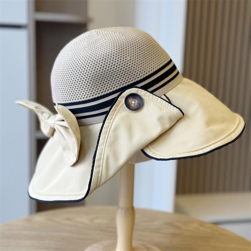 Sun Protection Cap Women's Anti-purple Line Sun Hat Foldable Vinyl Button Bucket Hat Face Cover Large Brim Sun Hat