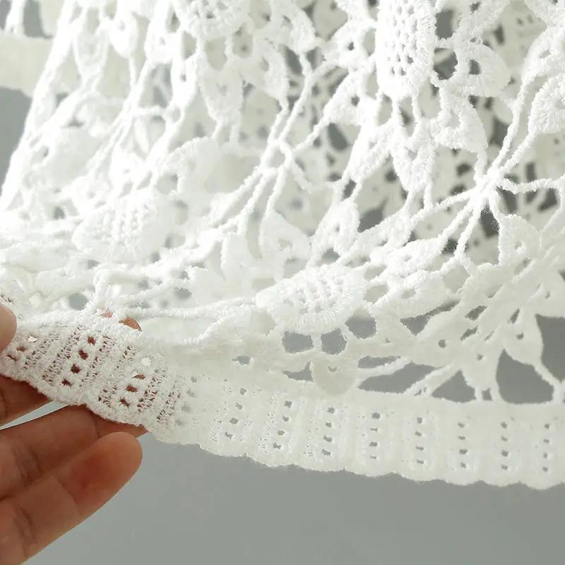 Women Hollow Lace Sunscreen Cardigan Sweater Wide Loose Air Conditioning Knitted Sweater Thin Section Female Spring Autumn