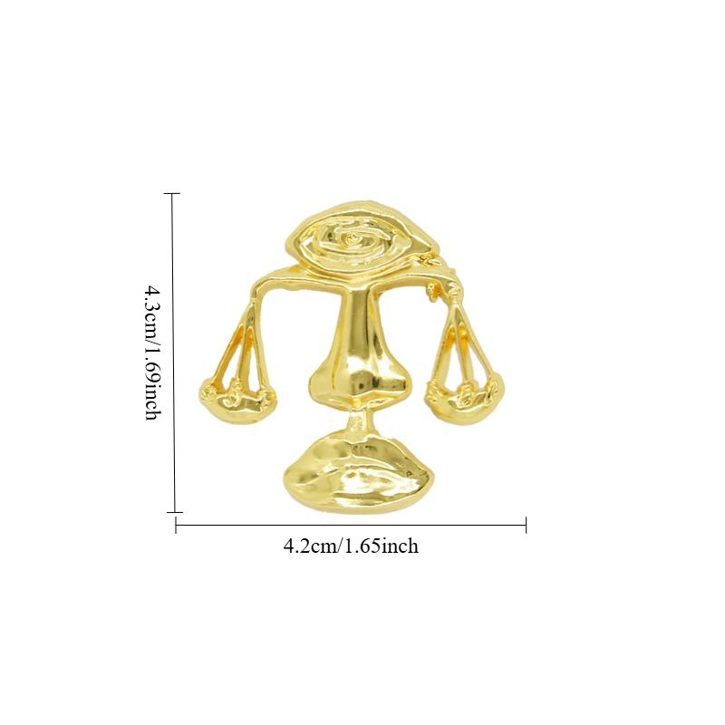 Twelve Zodiac Signs Brooch Unisex Alloy Badge Pin Fashionable and Versatile Clothing Backpack Scarf Accessories Brooch