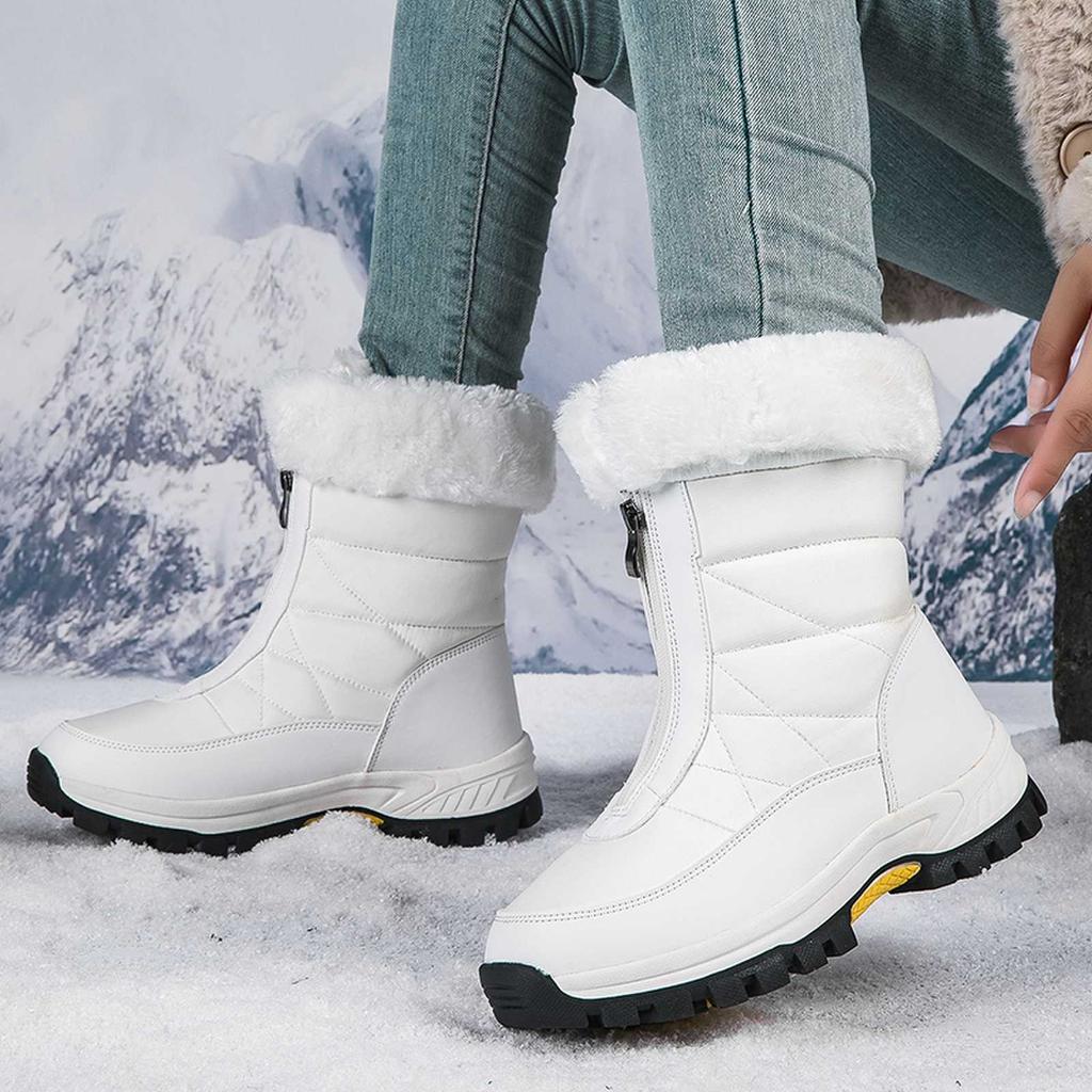 Fashion Outdoor snow boots for women winter new style cold resistant warm  bootse comfortable front zipper wear-resistant cotton shoes