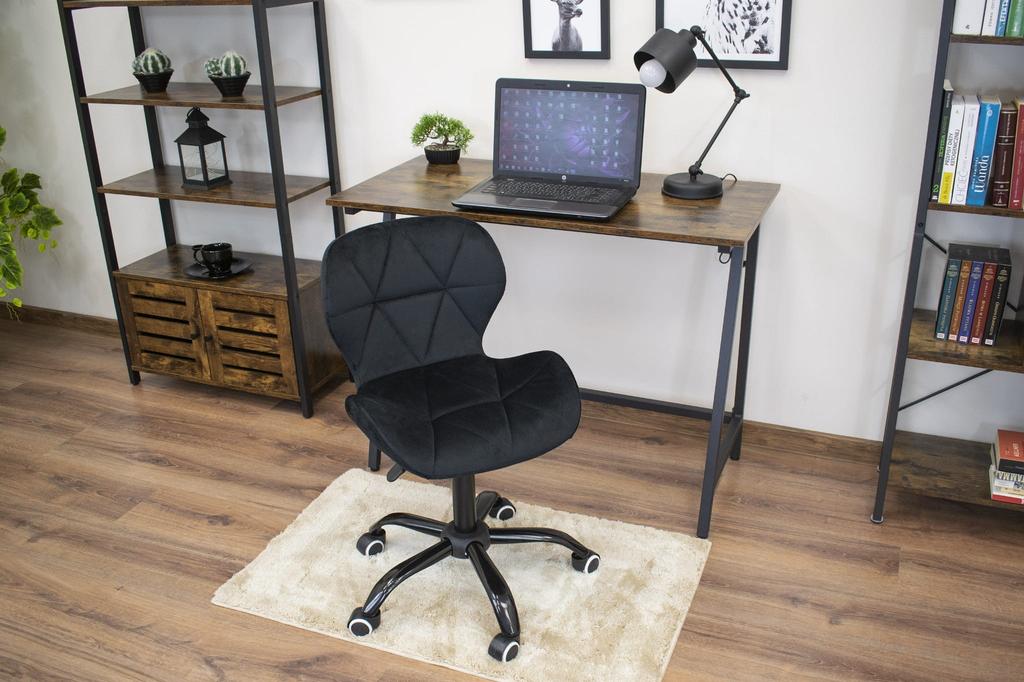 NOTO Velvet Swivel Chair - Black