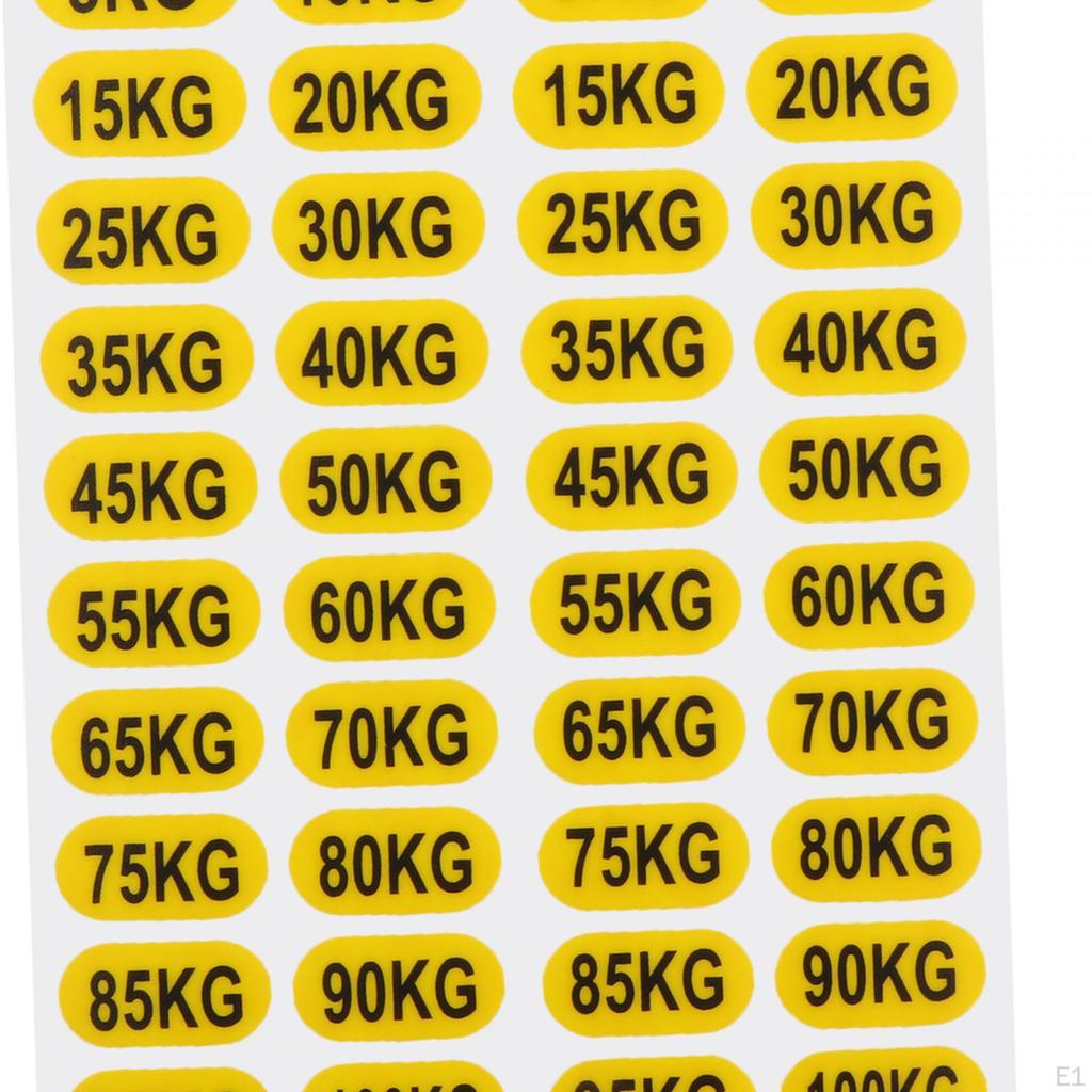 Weight Stack Labels Number Stickers 5-100 kg for Workout Strength Training