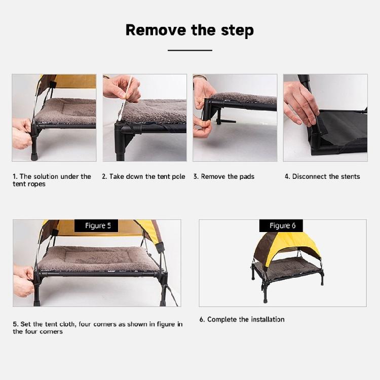 Elevated-Dog Bed with Canopy-Outdoor Dog Bed Cooling Raised Dog Cot Pet Tent