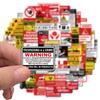 10/30/75pcs Cartoon Funny Warning Sign Stickers Danger Banning Decals DIY Helmet Phone Fridge Laptop Cool Graffiti Sticker Pack