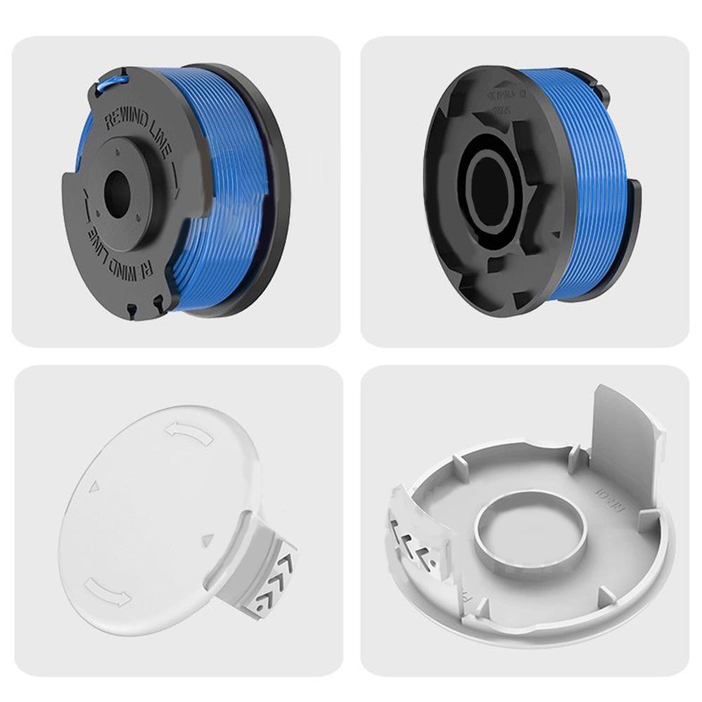 8/10/12pcs AC14RL3A String Trimmer Spools With Cap Replacement Spool Line For RY40200 RY24021 Cordless Trimmer
