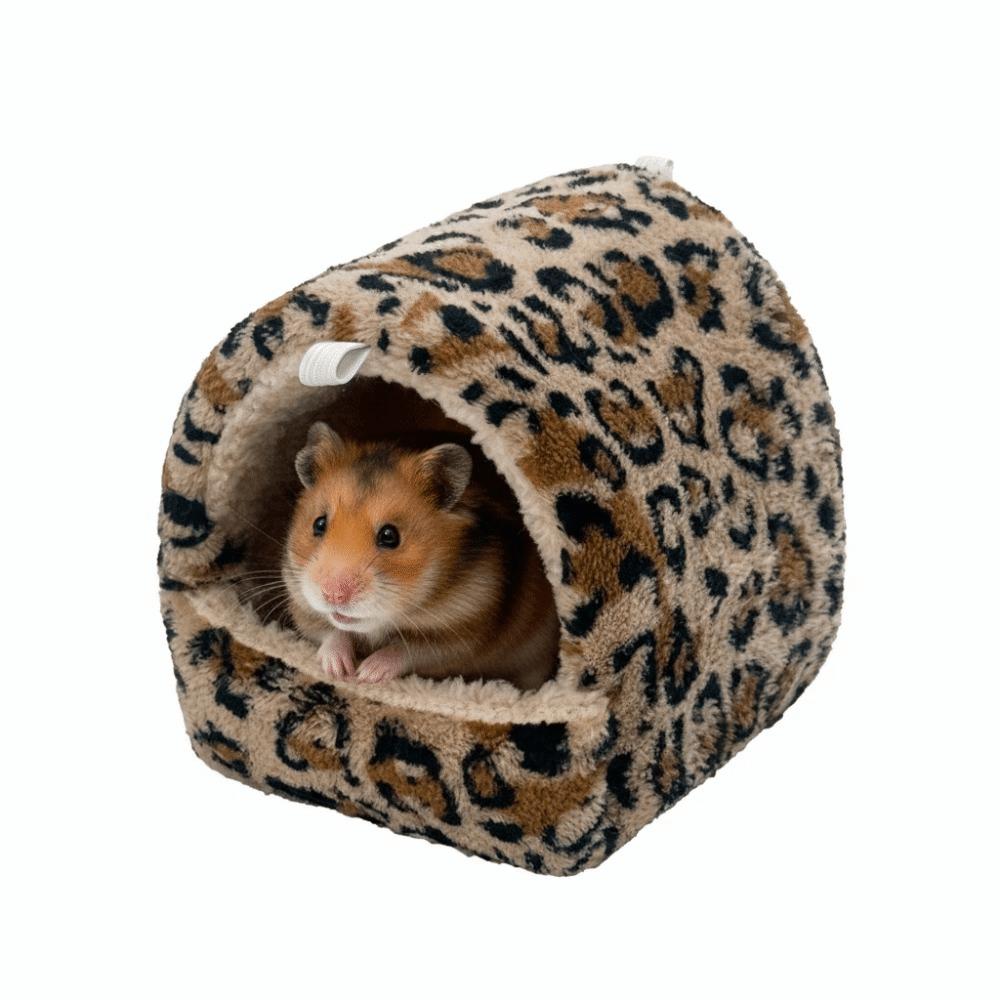Catoon Pattern Hanging Hamster Hammock Comfortable Plush Hamster House Hamster Hanging Cage  Winter