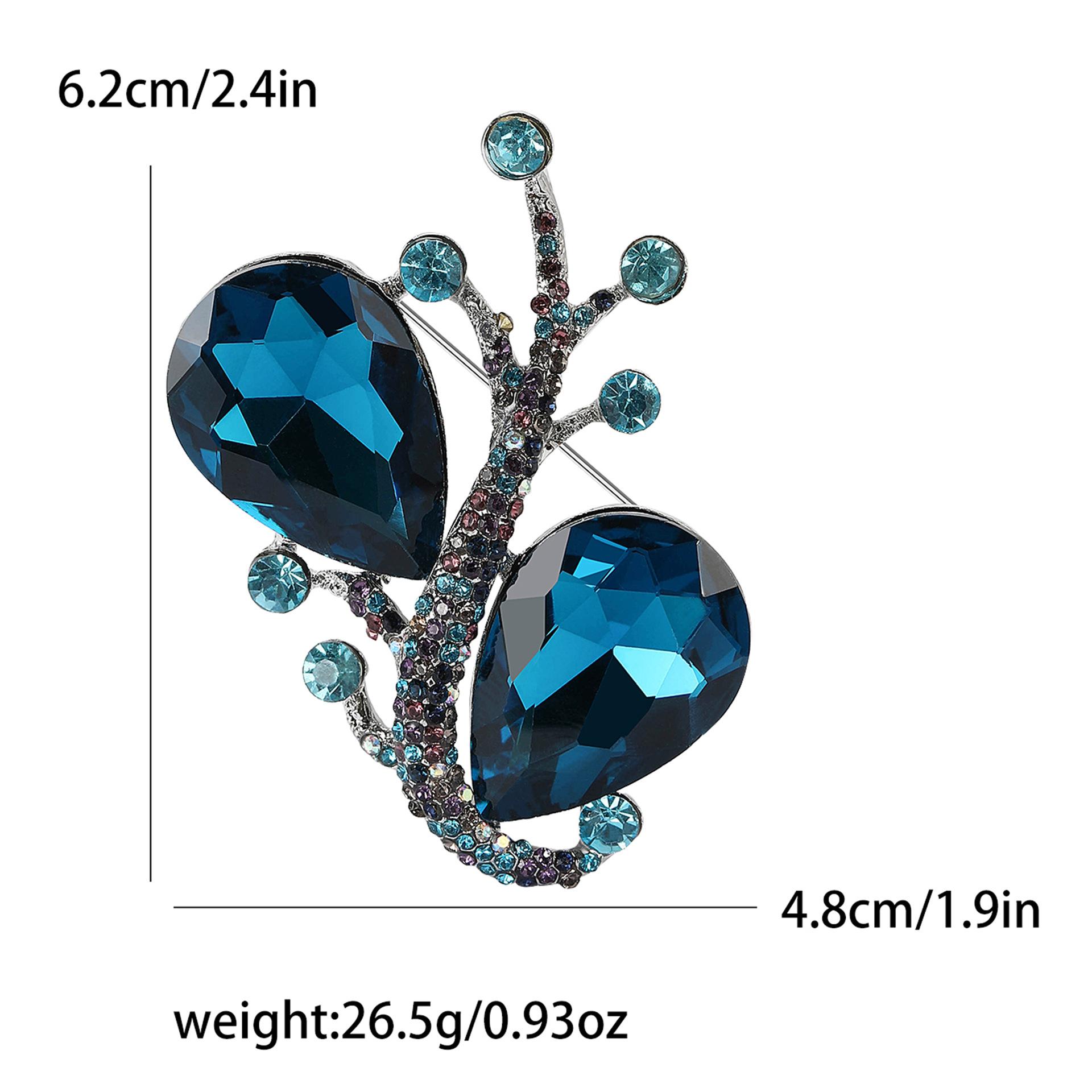 

Брошь из высококачественного сплава с кристаллами и стеклом, преувеличенный темперамент, женский костюм, корсаж, ювелирные изделия, булавка