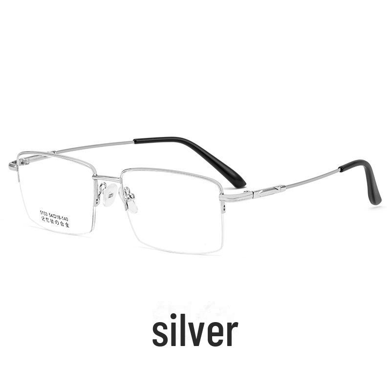 

Мужские сверхлегкие титановые очки с эффектом памяти в полуоправе для деловой близорукости