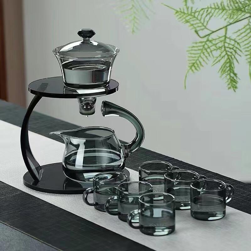 Magnetic Induction Glass Kung Fu Tea Set
