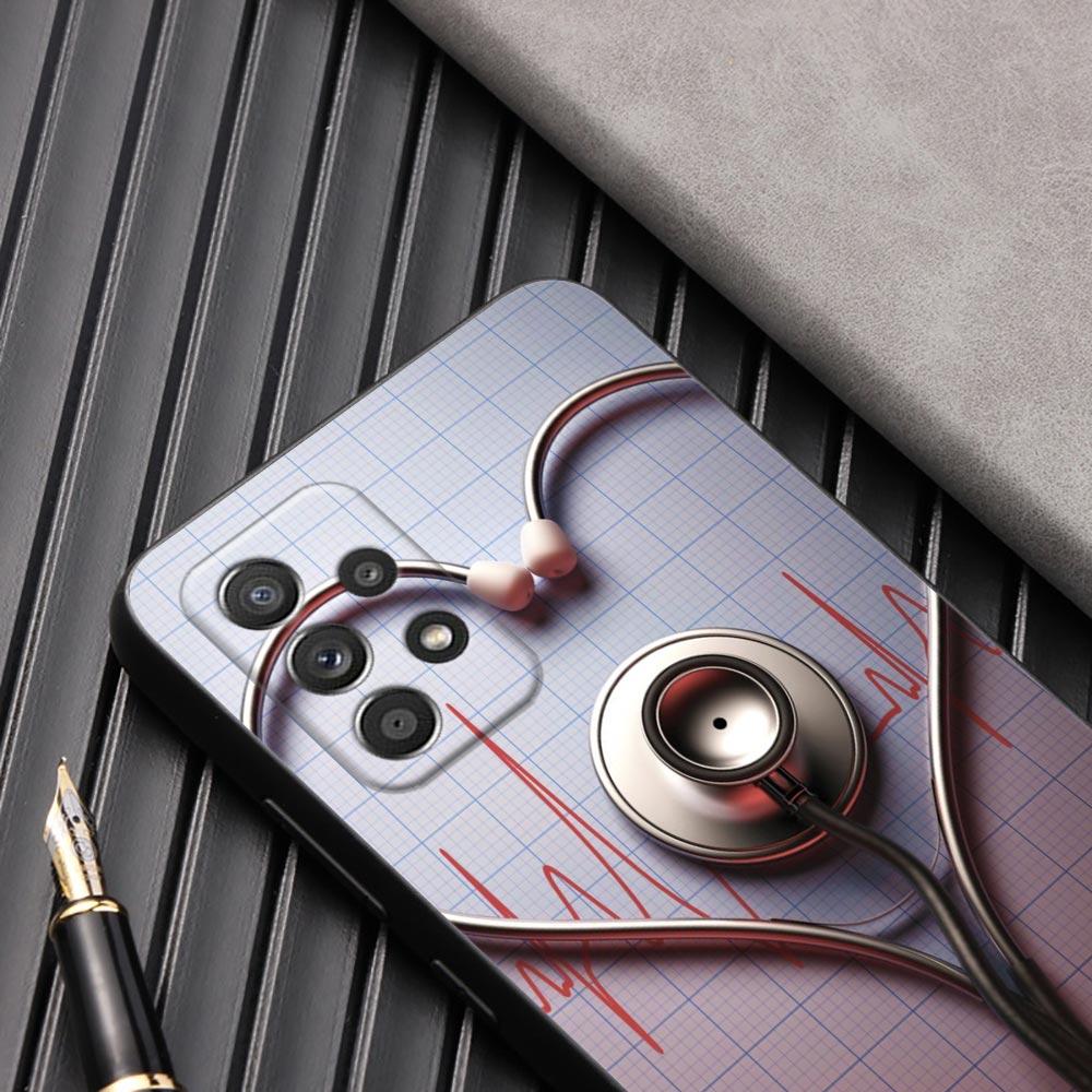 Nurse Medical Heart Stethoscope Phone Case For Samsung Galaxy A57 A56 A37 A55 A36 A26 A54 A52 A35 A34 A25 A17 A16 A15 A07 Cover