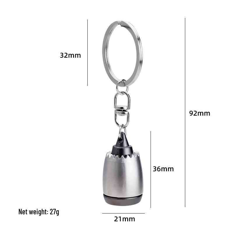 Creative Metal Airplane Keychain - Miniature Engine Pendant & Aviation Gift
