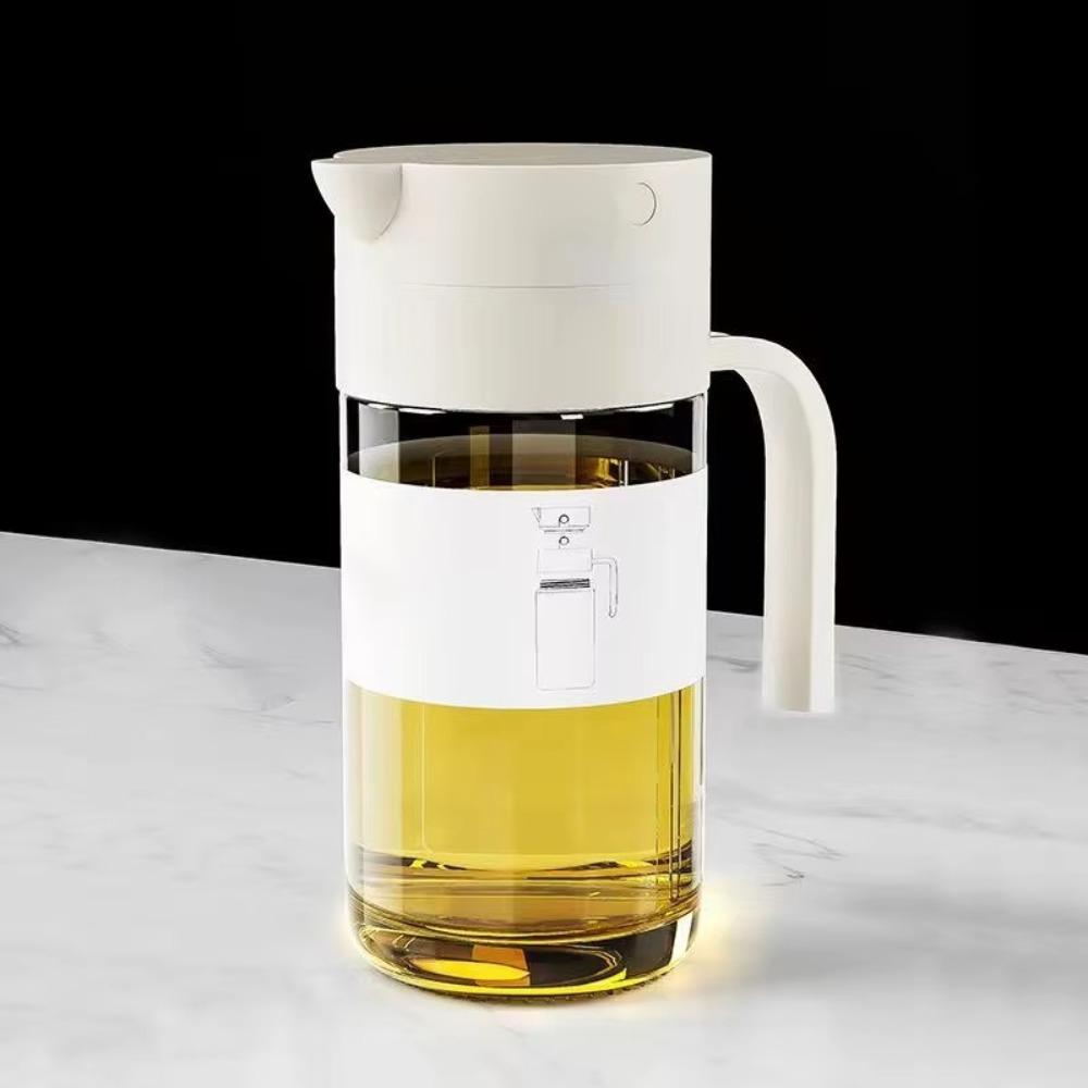 

Drip-Free Vinegar Dispenser Dual-Use Oil Can Modern Design Oil Dispenser Kitchen Use белый