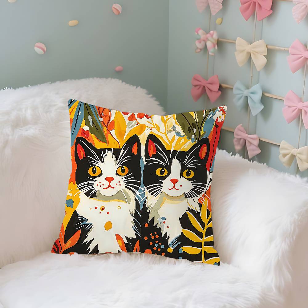 Henri Matisse Cat Pillow Case Throw Pillow Cover Nordic Vintage Style Cushion Covers Home Living Room Sofa Couch Seat
