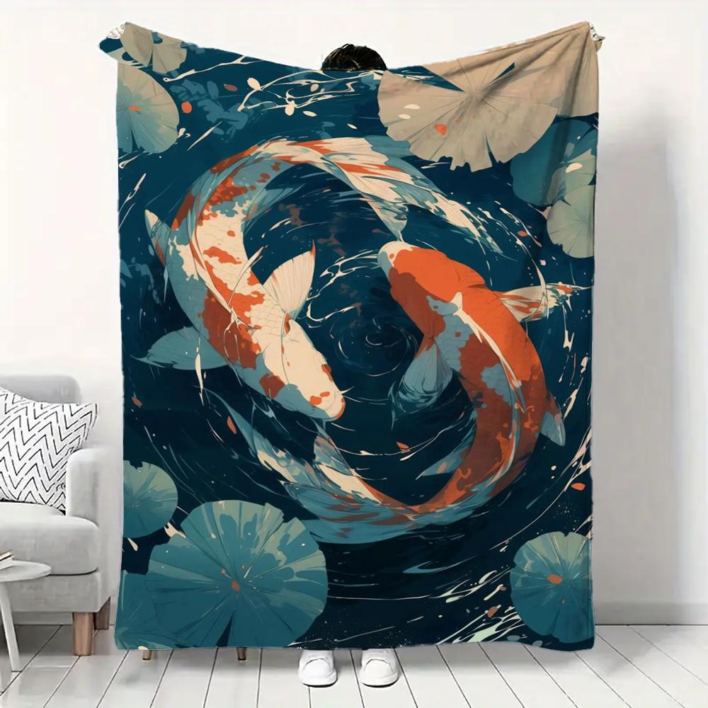 Japanese Landscape Samurai Geisha Flannel Fluffy Throw Camping Blanket for Children Adult Sofa Throw Blanket Modern Fashion Gift
