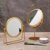 Makyaj ve Soyunma Masası Üstü Aynaları Ev Dekorasyonu İçin İskandinav Altın Yuvarlak Makyaj Aynası 360° Dönebilen Ayarlanabilir Kozmetik Ayna