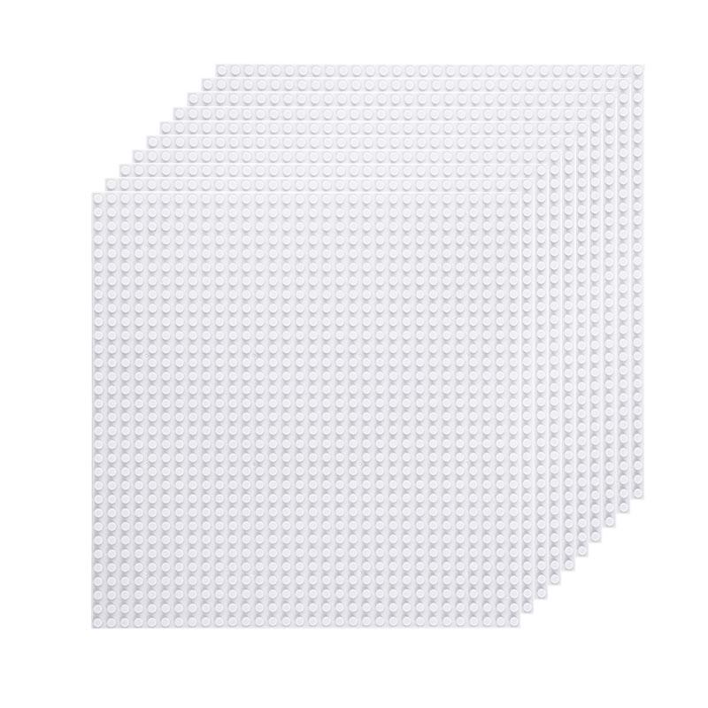 10 Stück 32x32 Noppen Klassische Grundplatten MOC DIY Steine Grundplatten Stadt Dimensionen Bausteine Figuren Konstruktion Spielzeug 10pcs32x32 weiß