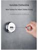 Invisible Stainless Steel Retractable Indoor Clothesline for Bathroom or Balcony
