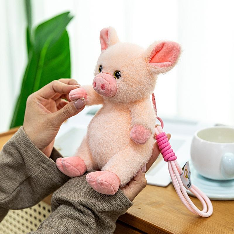 15/22Cm Kawaii Plush Toys Cute Piggy Simulation Animal Plush Stuffed Toy Doll Soft Animal Piggy Doll Bag Pendants Children Gifts