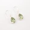 Green Amethyst Gemstone 925 Sterling Silver Jewelry Handcrafted Earrings 1.40" EE-9-38