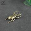 Solid Brass Insect Trypoxylus Figurines Miniatures Tea Pet Funny Beetle Crafts Collection Desktop Small Ornament Home Decoration
