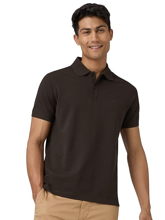 Men s Nova 100% Combed Cotton Regular Fit Polo T-Shirt S коричневый